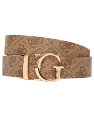 Cintura Guess Donna Calista 4G Logo Reversibile Leather Latte Cream