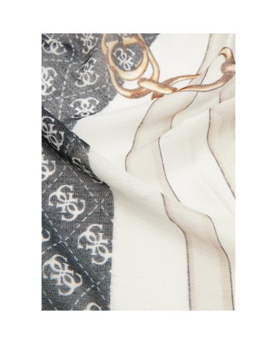 Foulard Guess Donna Chains & Belts 4G Logo Sciarpa Black Multicolor