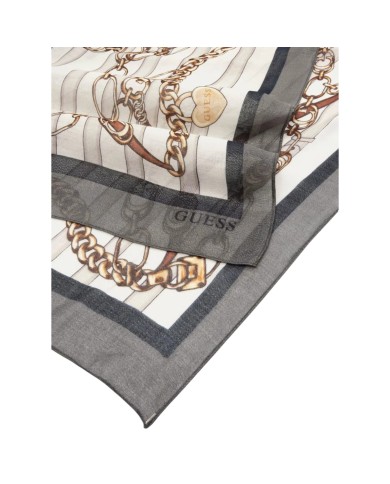Foulard Guess Donna Chains & Belts 4G Logo Sciarpa Black Multicolor