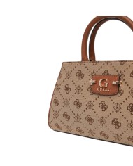 Borsa Guess Donna Neda 4G Logo Peony Con Tracolla Latte