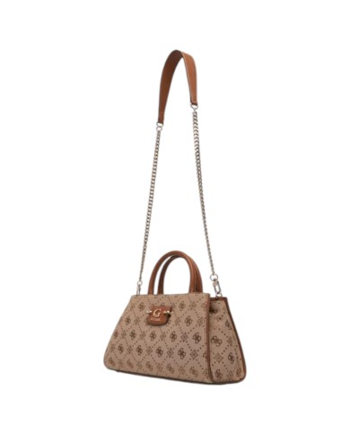 Borsa Guess Donna Neda 4G Logo Peony Con Tracolla Latte