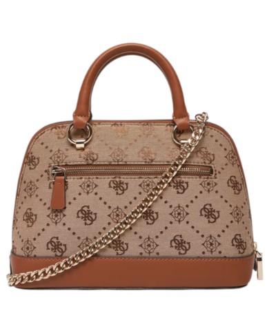 Borsa Guess Donna Neda 4G Logo Peony Con Tracolla Latte