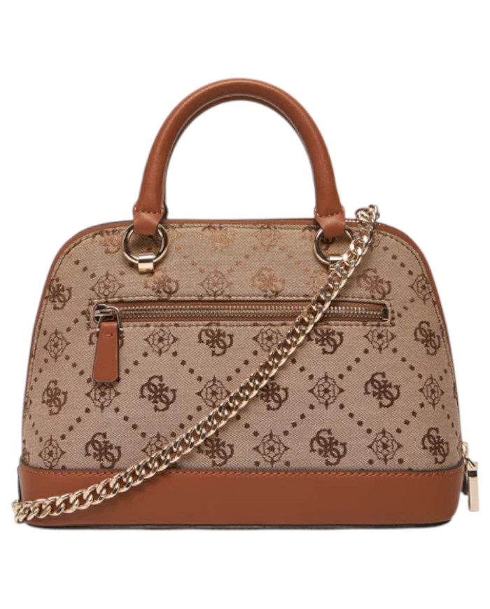 Borsa Guess Donna Neda 4G Logo Peony Con Tracolla Latte