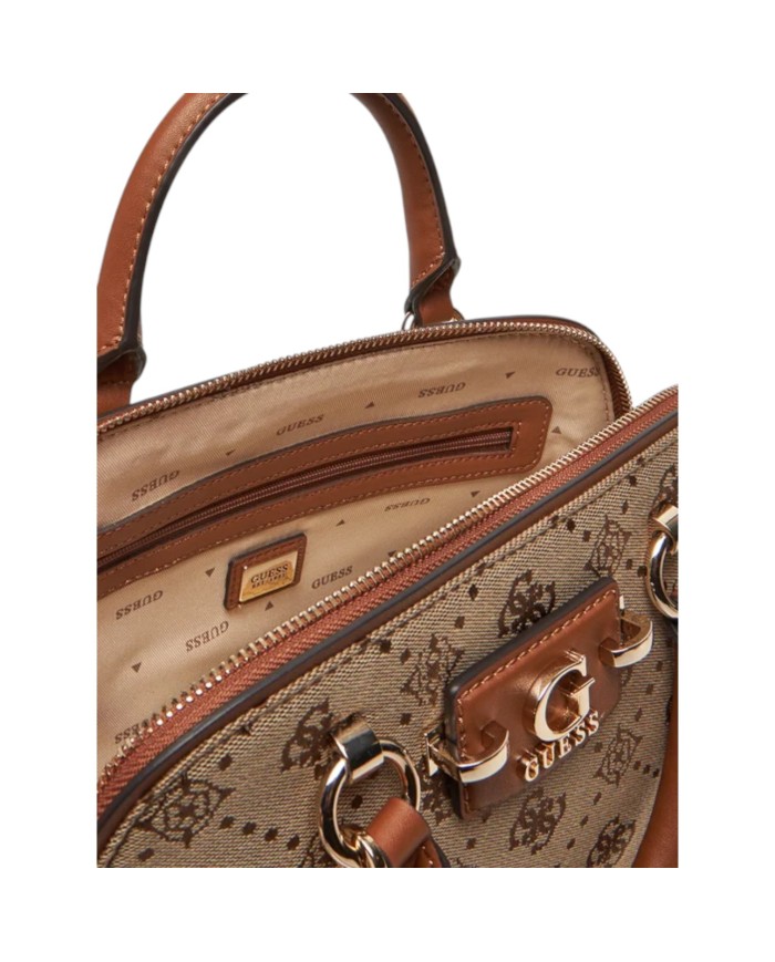 Borsa Guess Donna Neda 4G Logo Peony Con Tracolla Latte