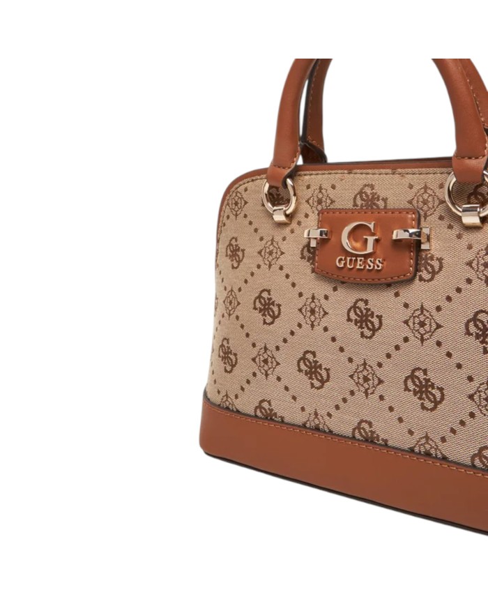 Borsa Guess Donna Neda 4G Logo Peony Con Tracolla Latte