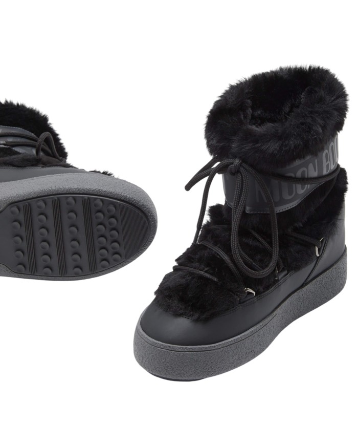 Stivali da Neve Donna Moon Boot MB LTrack Low Faux Fur Wp Black