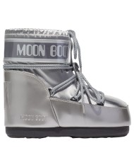 Stivali da Neve Donna Moon Boot Icon Low Glance Argento In Raso