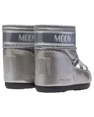 Stivali da Neve Donna Moon Boot Icon Low Glance Argento In Raso