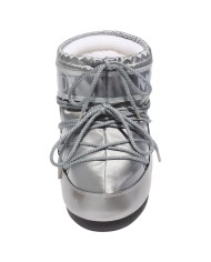 Stivali da Neve Donna Moon Boot Icon Low Glance Argento In Raso