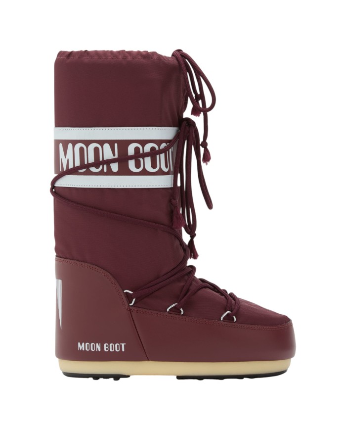 Stivali da Neve Donna Moon Boot Icon In Nylon Bordeaux