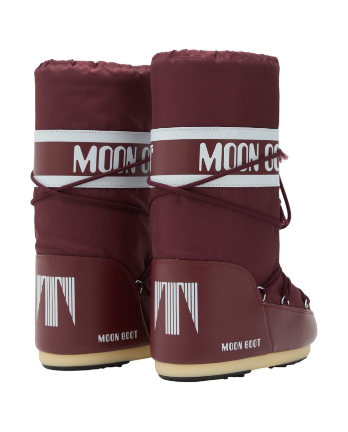 Stivali da Neve Donna Moon Boot Icon In Nylon Bordeaux