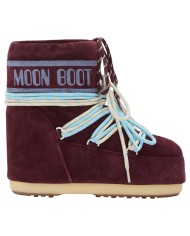 Stivali da Neve Donna Moon Boot Stivale MB Icon Low In Pelle Scamosciata Bordeaux