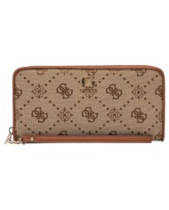 Portafoglio Guess Donna Neda 4G Logo Peony Slg Zip Around Latte