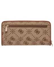 Portafoglio Guess Donna Neda 4G Logo Peony Slg Zip Around Latte