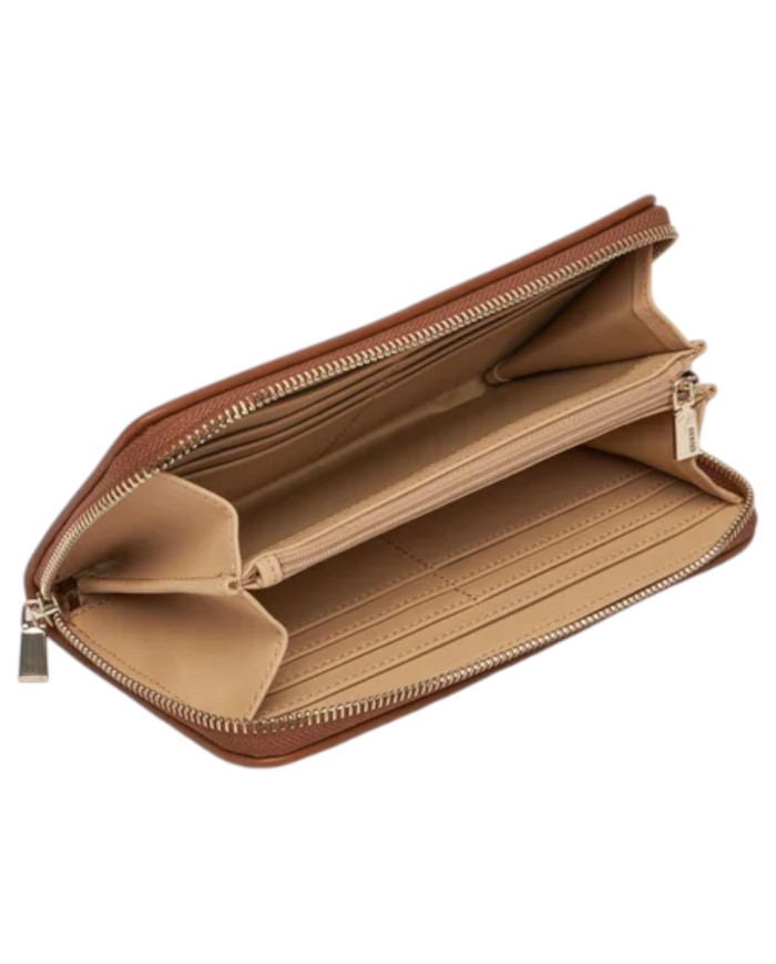 Portafoglio Guess Donna Neda 4G Logo Peony Slg Zip Around Latte