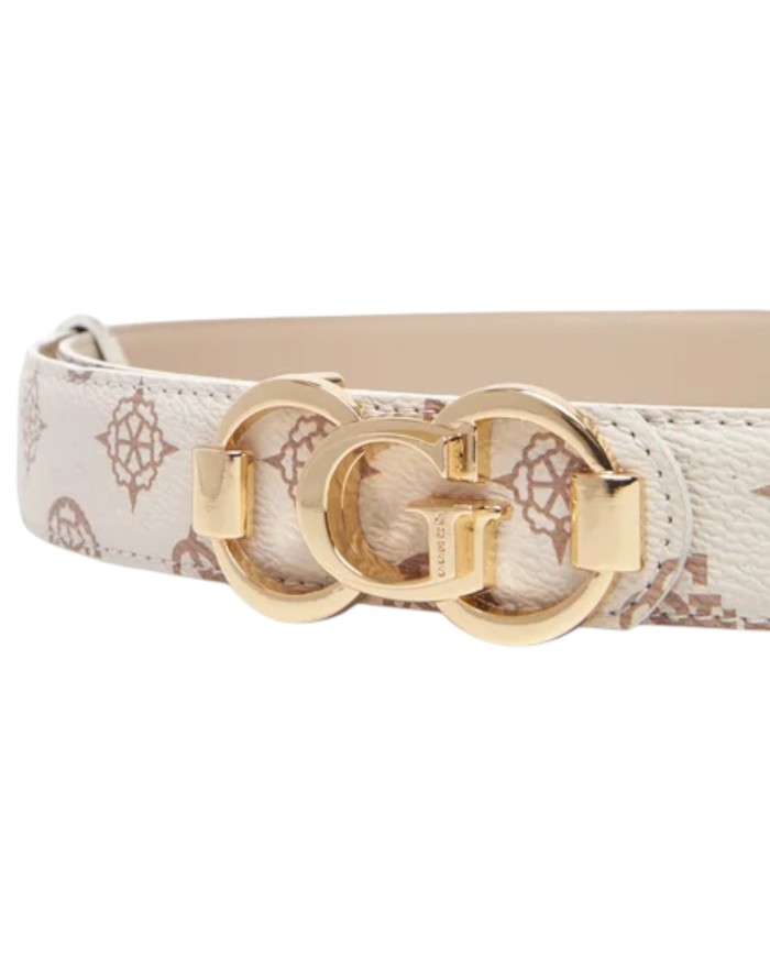 Cintura Guess Donna 4G Logo Peony Reversibile Leather Cream