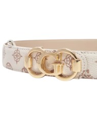 Cintura Guess Donna 4G Logo Peony Reversibile Leather Cream