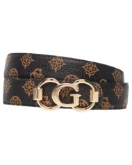 Cintura Guess Donna 4G Logo Peony Reversibile Leather Mocha