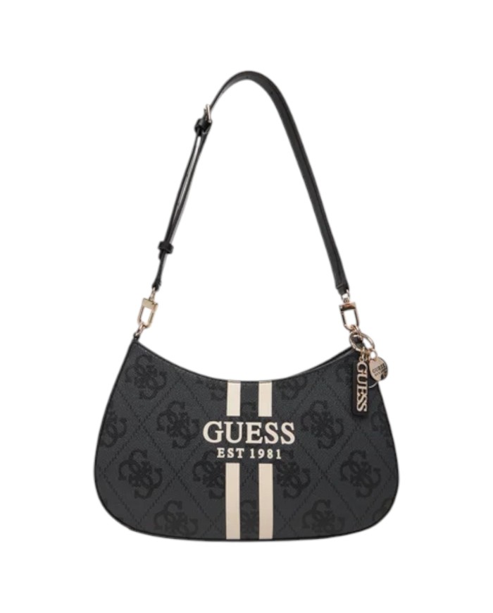 Borsa Guess Donna Noelle II 4G Logo Doppia Fascia Con Tracolla Coal