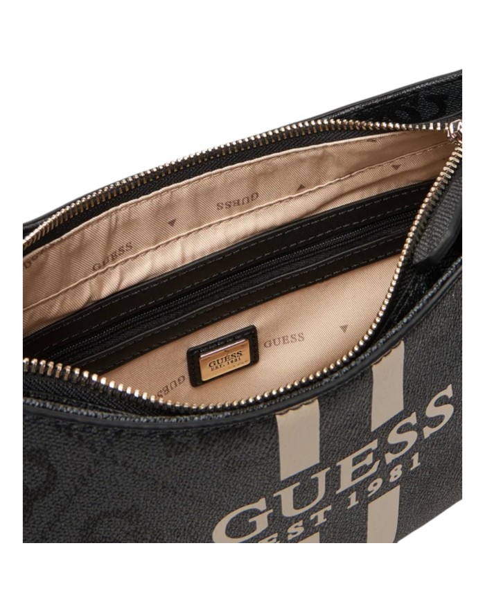 Borsa Guess Donna Noelle II 4G Logo Doppia Fascia Con Tracolla Coal