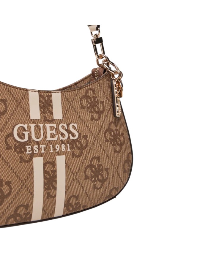 Borsa Guess Donna Noelle II 4G Logo Doppia Fascia Con Tracolla Latte