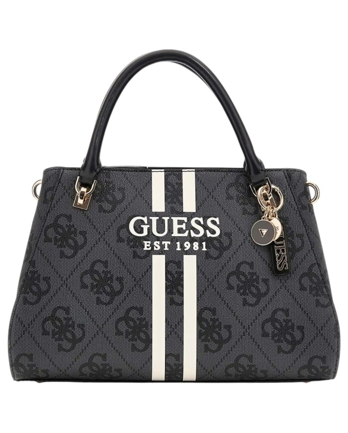 Borsa Guess Donna Noelle II 4G Logo Tracolla Leather Coal