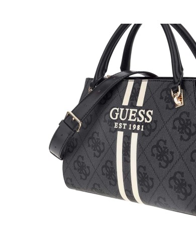 Borsa Guess Donna Noelle II 4G Logo Tracolla Leather Coal
