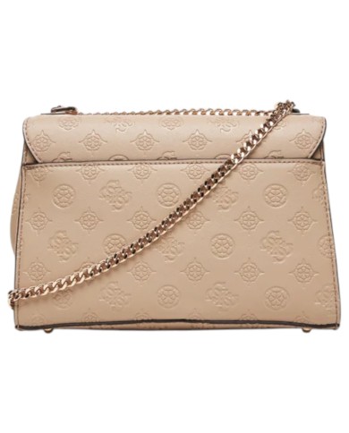 Borsa Guess Donna Phoebe 4G Logo Peony Tracolla Leather Taupe