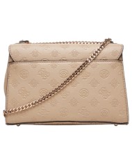 Borsa Guess Donna Phoebe 4G Logo Peony Tracolla Leather Taupe