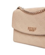 Borsa Guess Donna Phoebe 4G Logo Peony Tracolla Leather Taupe