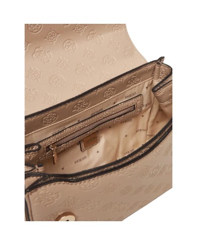 Borsa Guess Donna Phoebe 4G Logo Peony Tracolla Leather Taupe