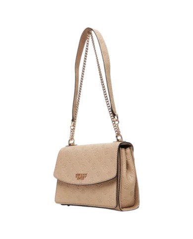 Borsa Guess Donna Phoebe 4G Logo Peony Tracolla Leather Taupe