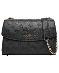 Borsa Guess Donna Phoebe 4G Logo Peony Tracolla Leather Black