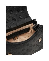 Borsa Guess Donna Phoebe 4G Logo Peony Tracolla Leather Black
