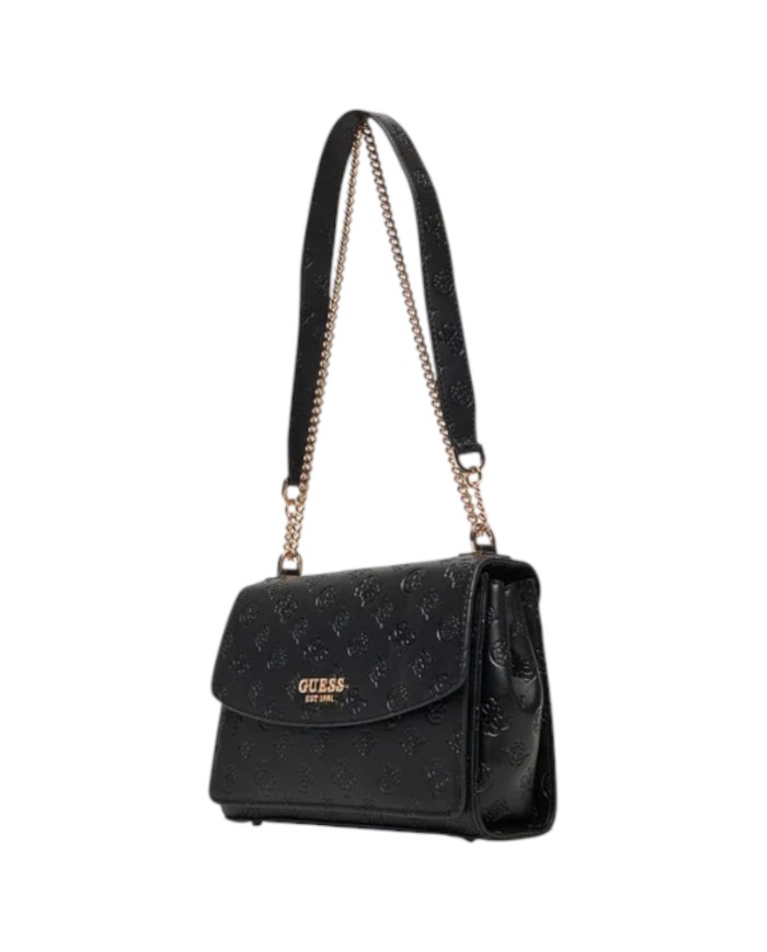 Borsa Guess Donna Phoebe 4G Logo Peony Tracolla Leather Black
