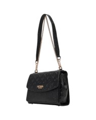 Borsa Guess Donna Phoebe 4G Logo Peony Tracolla Leather Black