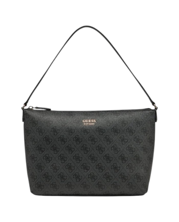 Shopper Donna Guess Brenton Con Pochette 4G Logo Leather Coal