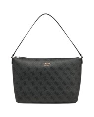 Shopper Donna Guess Brenton Con Pochette 4G Logo Leather Coal