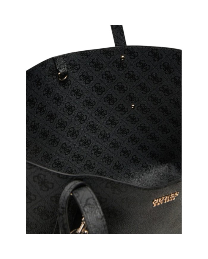 Shopper Donna Guess Brenton Con Pochette 4G Logo Leather Coal