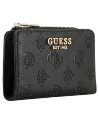 Portafoglio Donna Guess Phoebe Slg 4G Logo Peony Leather Black