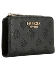 Portafoglio Donna Guess Phoebe Slg 4G Logo Peony Leather Black