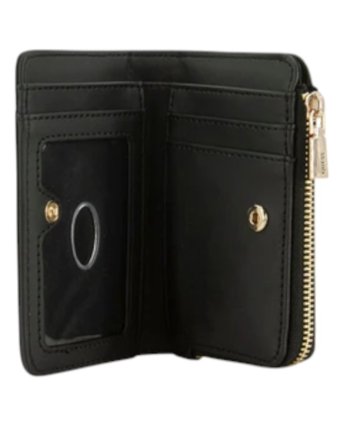 Portafoglio Donna Guess Phoebe Slg 4G Logo Peony Leather Black