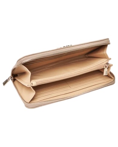 Portafoglio Donna Guess Phoebe Slg 4G Logo Peony Leather Taupe