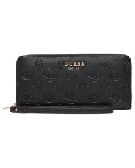 Portafoglio Donna Guess Phoebe Slg 4G Logo Peony Leather Black