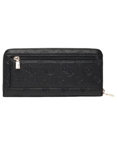 Portafoglio Donna Guess Phoebe Slg 4G Logo Peony Leather Black