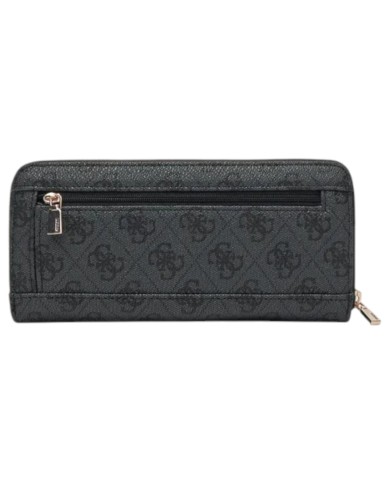 Portafoglio Donna Guess Brenton Slg 4G Logo Leather Coal Black