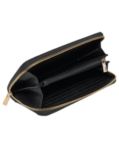 Portafoglio Donna Guess Brenton Slg 4G Logo Leather Coal Black