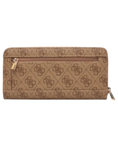 Portafoglio Donna Guess Brenton Slg 4G Logo Leather Latte