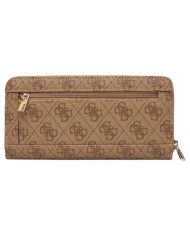 Portafoglio Donna Guess Brenton Slg 4G Logo Leather Latte
