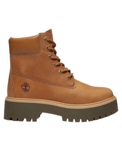 Stivaletto Donna Timberland Anfibio Stone Street 6 In Lace Waterproof Wheat Full Grain